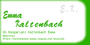 emma kaltenbach business card